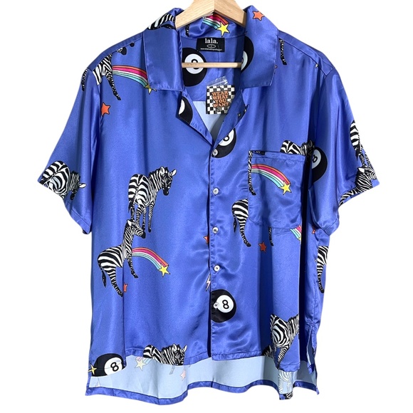 NWT Dressed In LALA Get Lucky Satin TOP ONLY - Picture 3 of 12